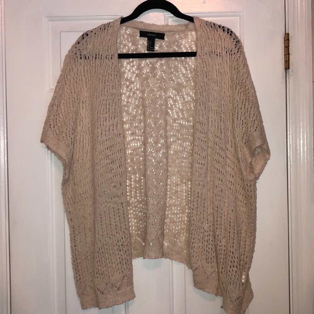 Forever 21 Tan Cardigan Small